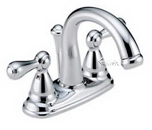 Delta 2565-LHP; Botanical-Statice; 2 handle 4"" centerset lavatory metal pop up less handles botanical bath collection two handle less handle with popup; in Chrome; Discontinued Product