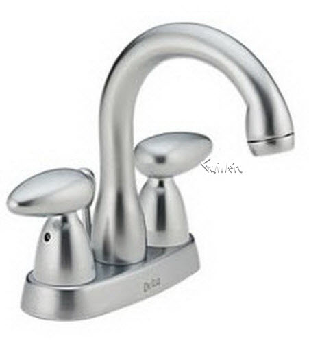 Delta 2588MC-288MC; Graves; centerset bath faucet two handle lever with popup; in Matte Chrome; Discontinued Product
