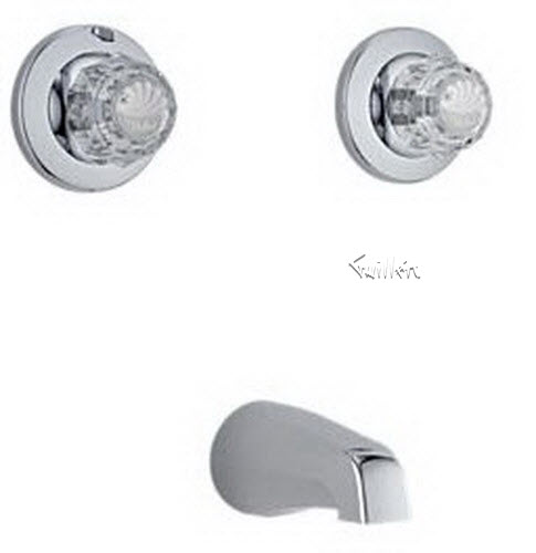 Delta 2660; Two handle knob tub only faucet; technical part breakdown manuals specifications catalog