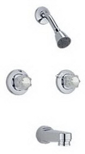 Delta 2680; Two handle knob tub / shower faucet; technical part breakdown manuals specifications catalog
