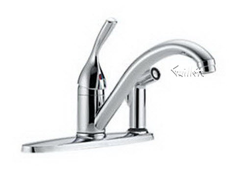 Delta 300-DST; Single handle lever kitchen faucet with integral spray; technical part breakdown manuals specifications catalog