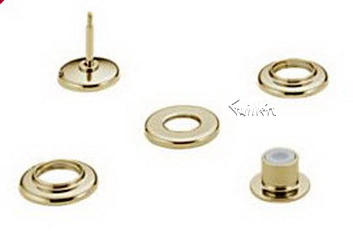 Delta 33-PBLHP; ; bidet valve pop up & rosette three handle less handle with popup; in Polished Brass; Discontinued Product