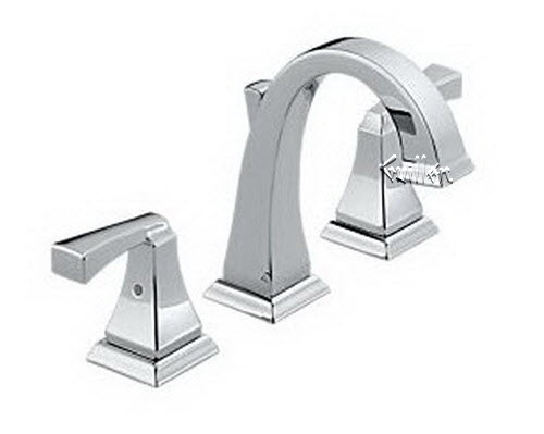 Delta 3551; Two handle lever widespread lavatory faucet with pop up; technical part breakdown manuals specifications catalog