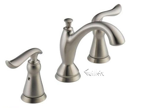 Delta 3594-SSMPU-DST; two handle widespread lavatory faucet lever with pop-up; in Stainless
