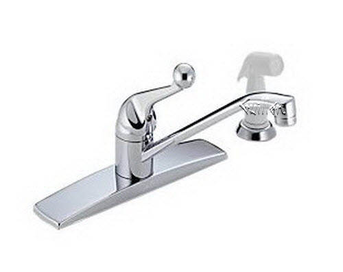 Delta 400; Single handle lever kitchen faucet with spray; technical part breakdown manuals specifications catalog