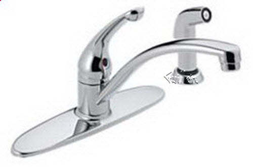 Delta 402; Single handle lever kitchen faucet with spray; technical part breakdown manuals specifications catalog