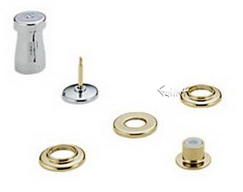 Delta 44-CBLHP; ; bidet faucet three handle less handle with popup; in Chrome / Polished Brass; Discontinued Product