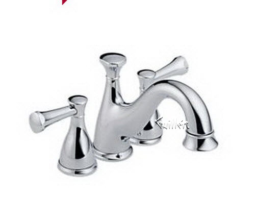 Delta 4540; Two handle mini widespread lavatory faucet with pop up less handle; technical part breakdown manuals specifications catalog