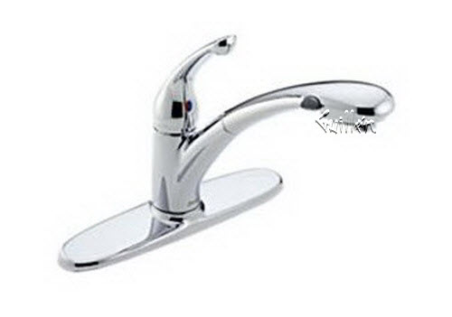 Delta 470-DST; Single handle lever pull out kitchen faucet; technical part breakdown manuals specifications catalog