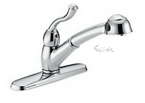 Delta 473; Single handle lever pull out kitchen faucet; technical part breakdown manuals specifications catalog