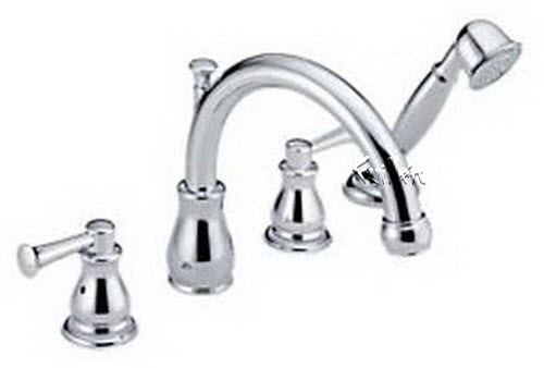 Delta 4770; Two handle lever roman tub faucet with hand held trim; technical part breakdown manuals specifications catalog