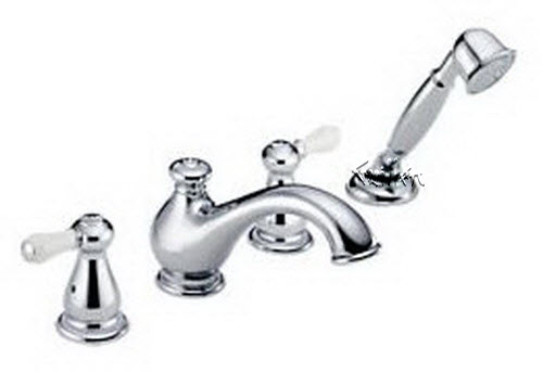 Delta 4779; Two handle lever roman tub faucet with hand held trim; technical part breakdown manuals specifications catalog