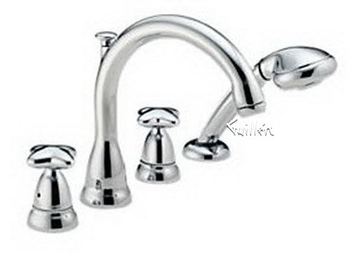 Delta 4789; Two handle lever roman tub faucet with hand held trim; technical part breakdown manuals specifications catalog