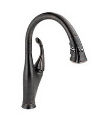 Delta 9192-RB-DST; Addison; single handle pull down kitchen faucet lever diamond valve; in Venetian Bronze