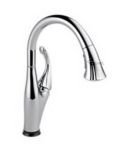 Delta 9192T-DST; single handle pull-down kitchen faucet with touch2o(r) technology lever; in Chrome