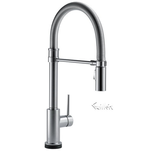 Delta 9659T-DST; Trinsic; Single Handle Pull-Down Spring Spout Kitchen Faucet with Touch2O Technology technical part breakdown manuals specifications catalog