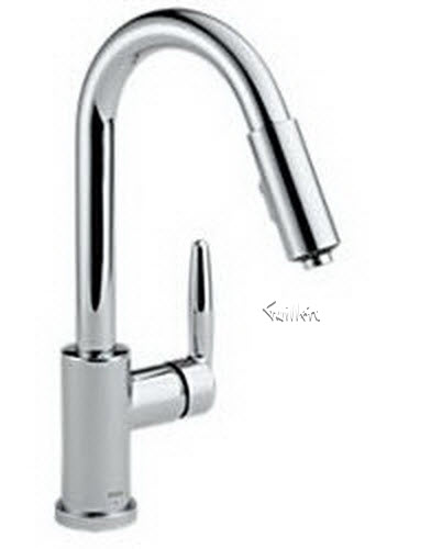 Delta 985; Single handle lever pull down kitchen faucet; technical part breakdown manuals specifications catalog