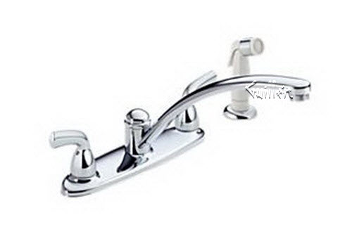 Delta B2410LF; Two handle lever kitchen faucet with sidespray; technical part breakdown manuals specifications catalog