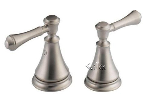 Delta H297SS; two lever bath faucet / bidet handle kit lever; in Stainless