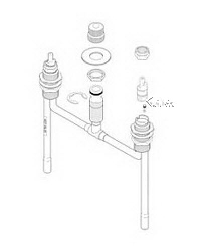 Delta RP23601; Fixed roman tub rough; technical part breakdown manuals specifications catalog