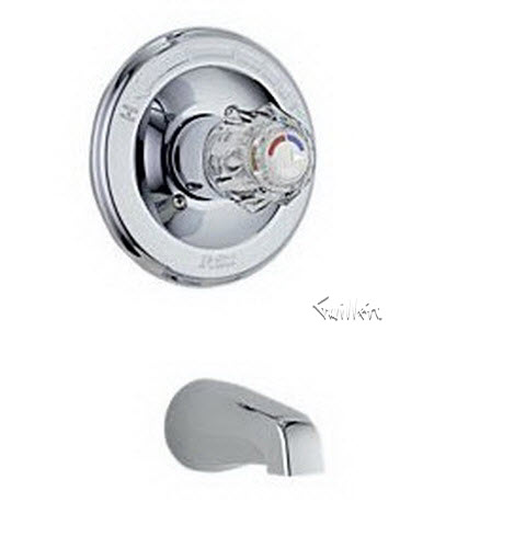 Delta T13122; Single handle knob monitor 1300 series tub trim only; technical part breakdown manuals specifications catalog