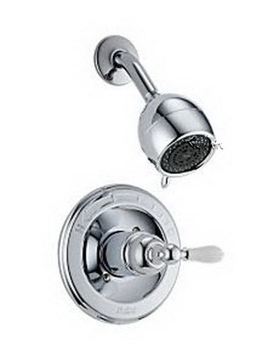 Delta T14230; Single handle lever monitor 1400 series shower trim less handle; technical part breakdown manuals specifications catalog