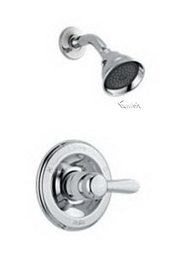 Delta T14238; Single handle lever monitor 1400 series shower trim; technical part breakdown manuals specifications catalog