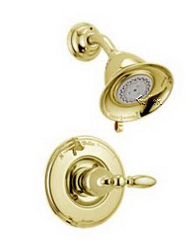 Delta T14255-PBLHP; Victorian; monitor 14 series shower trim less handle less handle 1400 series universal; in Polished Brass
