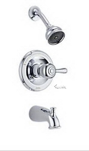 Delta T14469; Single handle monitor 1400 series tub and shower trim less handle; technical part breakdown manuals specifications catalog
