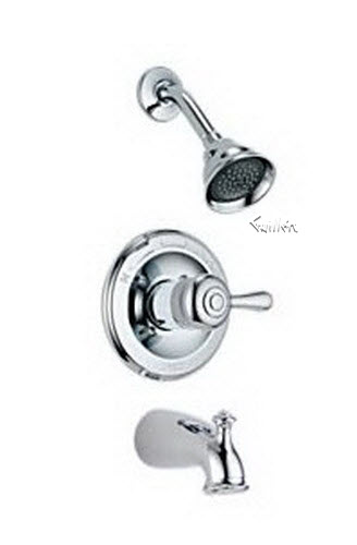 Delta T14478; Single handle monitor 1400 series tub and shower trim less handle; technical part breakdown manuals specifications catalog