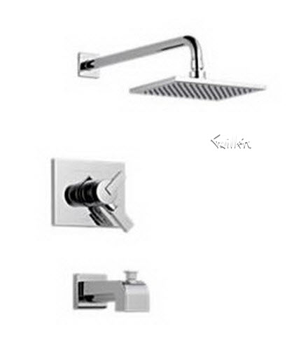 Delta T17453; Single handle lever monitor 1700 series tub and shower trim; technical part breakdown manuals specifications catalog