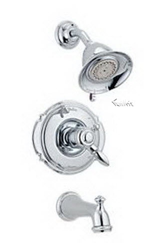 Delta T17455; Single handle lever monitor 1700 series tub and shower trim; technical part breakdown manuals specifications catalog