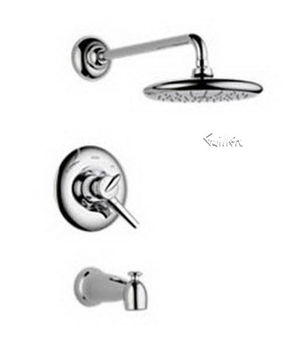 Delta T17482; Single handle lever monitor 1700 series tub and shower trim; technical part breakdown manuals specifications catalog