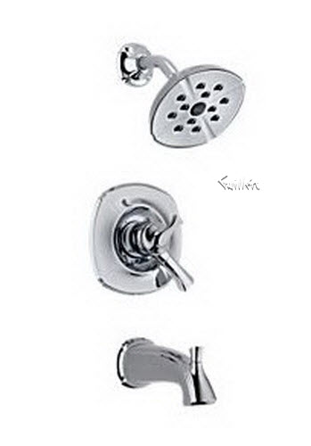 Delta T17492; Single handle lever monitor 1700 series tub and shower trim; technical part breakdown manuals specifications catalog