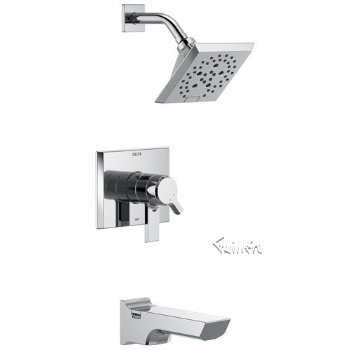 Delta T17499; Pivotal; Monitor 17 Series H2Okinetic Tub and Shower Trim technical part breakdown manuals specifications catalog