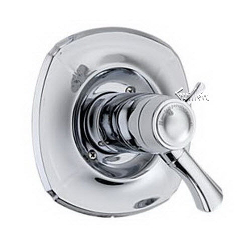 Delta T17T092; Single handle lever tempassure 1700 Thermostatic series valve trim only; technical part breakdown manuals specifications catalog