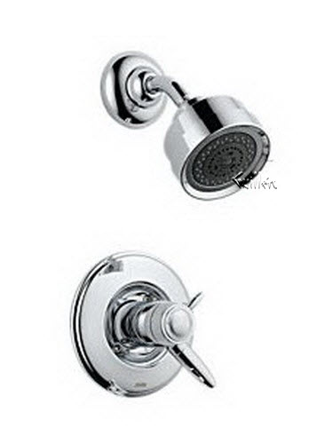 Delta T17T285; Single handle lever tempassure 1700 Thermostatic series shower trim; technical part breakdown manuals specifications catalog