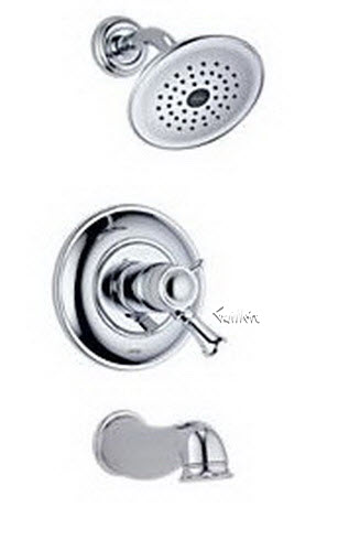 Delta T17T440; Single handle lever tempassure 1700 Thermostatic series tub and shower trim; technical part breakdown manuals specifications catalog