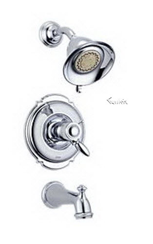 Delta T17T455; Single handle lever tempassure 1700 Thermostatic series tub and shower trim; technical part breakdown manuals specifications catalog