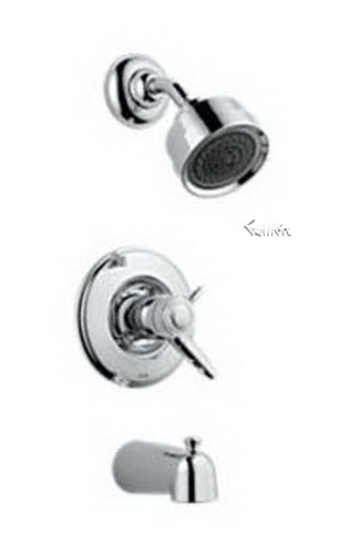 Delta T17T485; Single handle lever tempassure 1700 Thermostatic series tub and shower trim; technical part breakdown manuals specifications catalog