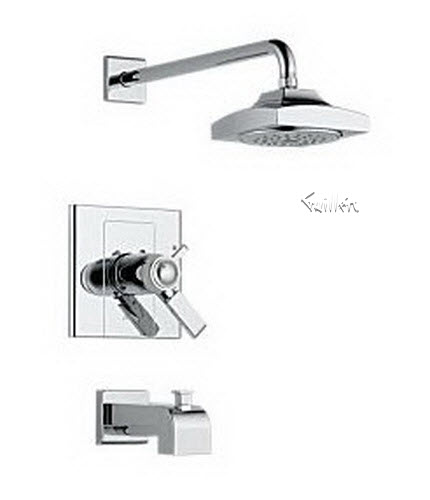 Delta T17T486; Single handle lever tempassure 1700 Thermostatic series tub and shower trim; technical part breakdown manuals specifications catalog