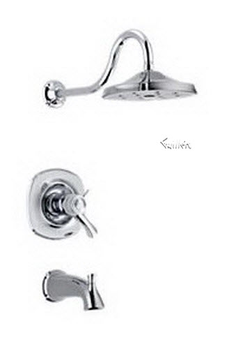 Delta T17T492; Single handle lever tempassure 1700 Thermostatic series tub and shower trim; technical part breakdown manuals specifications catalog