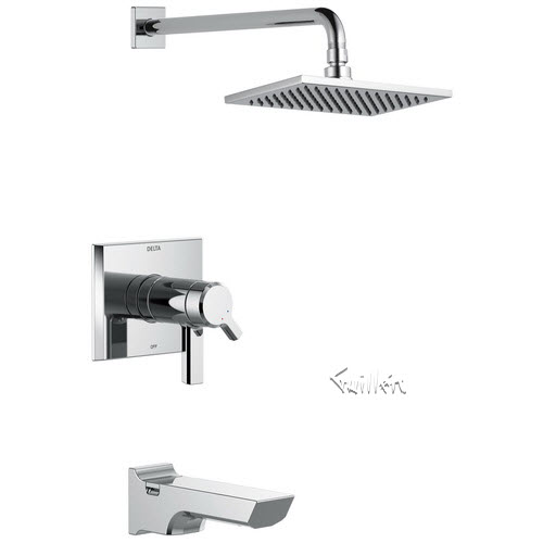 Delta T17T499; Pivotal; TempAssure 17T Series H2Okinetic Tub & Shower Trim technical part breakdown manuals specifications catalog