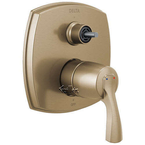 Delta T24876-CZLHP; Stryke; 14 series integrated diverter trim with three function diverter less diverter handle; in Champagne Bronze