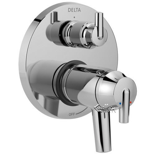 Delta T27T859; Trinsic; Contemporary Two Handle TempAssure 17T Series Valve Trim with 3-Setting Integrated Diverter technical part breakdown manuals specifications catalog