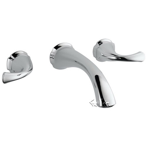 Delta T3592LF-WL; Addison; Two Handle Wall Mount Lavatory Faucet Trim technical part breakdown manuals specifications catalog