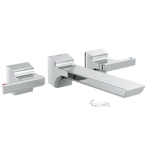 Delta T3599LF-WL; Pivotal; Two-Handle Wall Mount Lavatory Faucet Trim technical part breakdown manuals specifications catalog