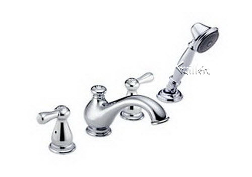 Delta T4778; Two handle roman tub with handshower trim less handle; technical part breakdown manuals specifications catalog