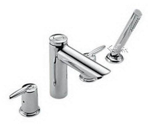 Delta T4785; Two handle lever roman tub with handshower trim; technical part breakdown manuals specifications catalog