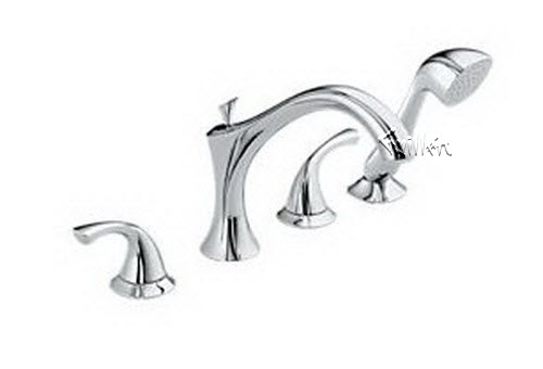 Delta T4792; Two handle lever roman tub with handshower trim; technical part breakdown manuals specifications catalog
